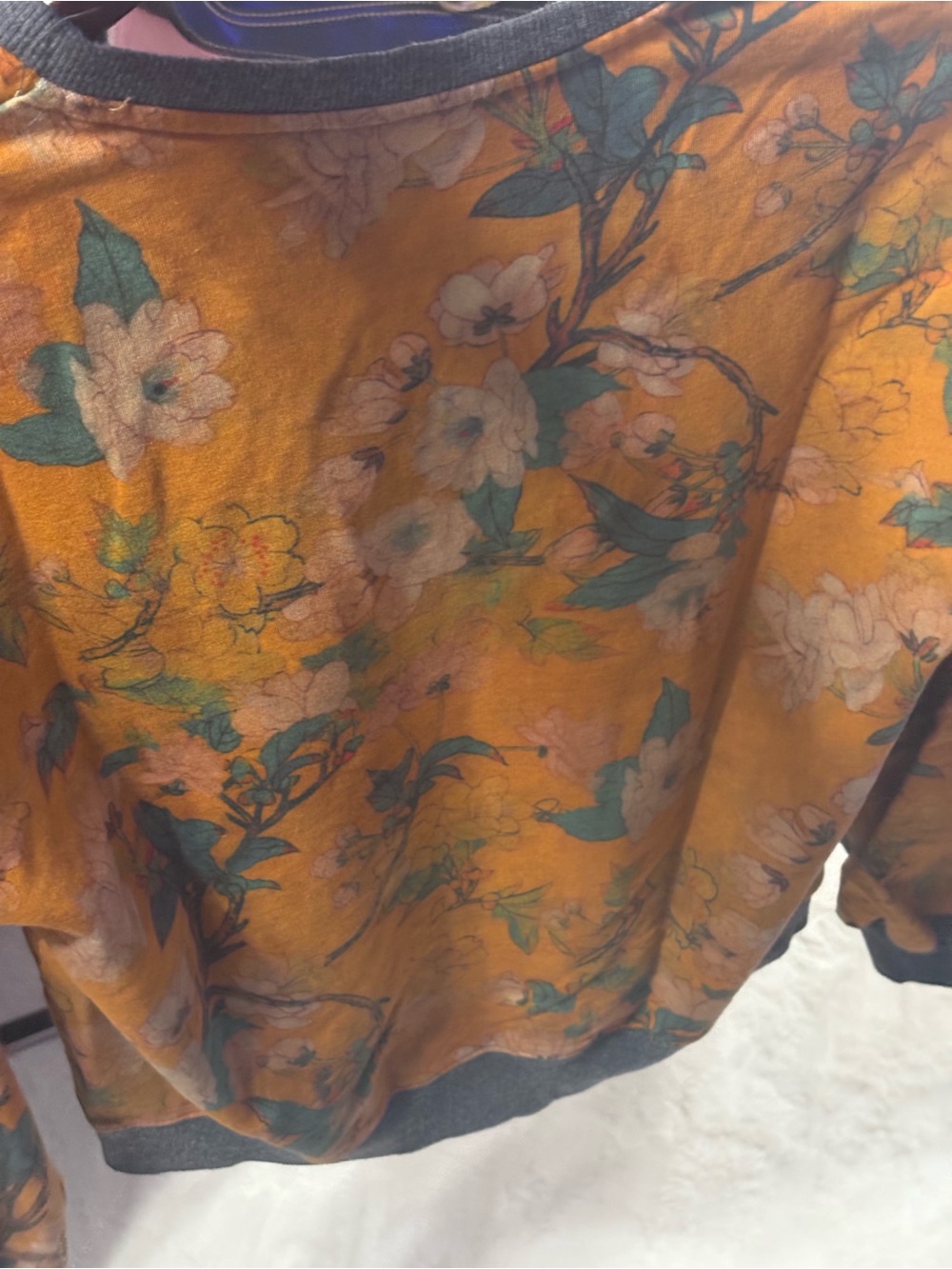 Johnny Was Burnt Orange Floral V-Neck Sweater rare sze small - Picture 10 of 10